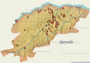 Region Speyside źródło: http://www.whisky-distilleries.info
